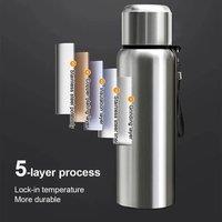 SPETLEK 800ml 1.0L Stainless Steel Insulated SILVER | Size: 0.6m2