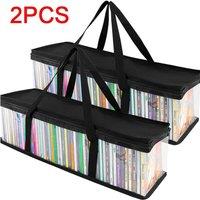 SPETLEK 2X Large Clear Holds DVD CD Storage in Black