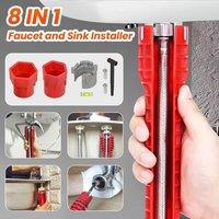 SPETLEK 8 in1 Multifunction Faucet Wrench Water Pipe Tap in Red | Size: 10000mm x 520mm