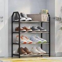Kelvenix black 4 Tier Shoe Stand Storage Organiser Rack