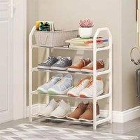 Kelvenix white 4 Tier Shoe Stand Storage Organiser Rack