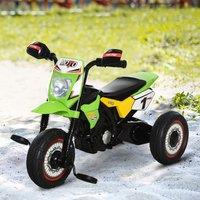 HOMCOM Toddler Pedal Tricycle Ride-On Learning Music Lights 18-36 Months in Green