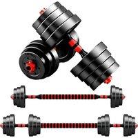 SPETLEK Adjustable Weights Fitness Dumbbell Set 30 Kg in Black | Size: 0-12 m