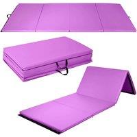 Kelvenix 240 x 116 x 5 cm Folding Soft Floor Mat Gym Mat Fitness Mat Purple | Size: 0-12 m