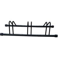 FLAVORA Metal Floor Bike Rack 3-Bicycle Parking Stand in Black | Size: 0-12 m