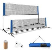 Kelvenix Indoor & Outdoor Net Volleyball Set Portable Badminton Net in Blue | Size: 0-12 m