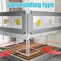 SPETLEK 1.75M Kids Bed Rail Bed Guard Protection in Grey