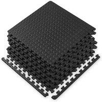 SPETLEK 96 SQ FT Interlocking Foam Mats Tiles Gym in Black | Size: 0-12 m