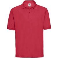 Russell Men's Polycotton Pique Polo Shirt in Red | Size: Medium