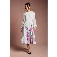 Coast Women's Placement Print Pleat Dress in Sage | Size: 12