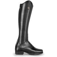 Moretta Women's Gianna Leather Long Riding Boots in True Black | Size: 6.5