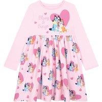 Bluey Girl's Bingo Long Sleeve Dress in Pink | Size: 2-3 Years