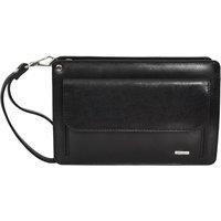 House of Leather Men's Mens Real Leather Wrist Clutch Wristlet Bag Richmond in Black