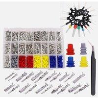 VOGREX 755Pcs Car Electrical Wire Terminal Pins Connector Kit in Silver