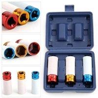 VOGREX Alloy Wheel Nut Socket Thin Wall Deep Impact Socket Kit in Blue
