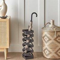 Wyld and Coco Black Zigzag Metal Umbrella Stand