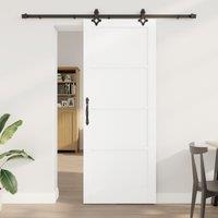 Berkfield Home Sliding Door with Hardware Set White 83x211 cm Solid Wood Pine