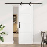 Berkfield Home Sliding Door with Hardware Set White 78x211 cm Solid Wood Pine