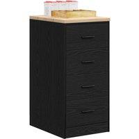 Berkfield Home Garage Storage Cabinet Black 40x51x85 cm Solid Wood Pine | Size: 40 x 51 x 85 cm