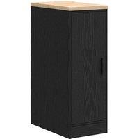 Berkfield Home Garage Storage Cabinet Black 30x51x85 cm Solid Wood Pine | Size: 30 x 51 x 85 cm