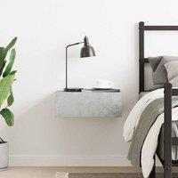 Berkfield Home Classic Floating Nightstand Concrete Grey 40x30x15 cm Engineered Wood | Size: 40 x 30 x 15 cm