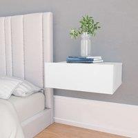 Berkfield Home Floating Nightstands 2 pcs White 40x30x15cm Engineered Wood | Size: 40 x 30 x 15 cm