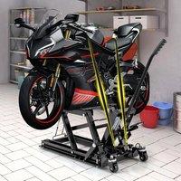 VOGREX 680KG Motorcycle Lift Jack Hydraulic Motorcycle Hoist Black