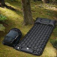 VOGREX Inflatable Camping Mat Self Inflating Camping Sleeping Air Bed in Black