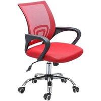 VOGREX Mesh Home Office Chair Computer Desk Chair Swivel Adjustable Height in Red