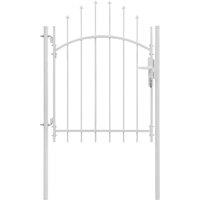 Berkfield Home Garden Gate Steel 1x2 m White