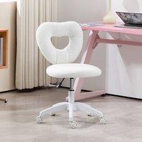 okwish Office Chair with height adjustment white fleece