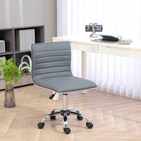 okwish Office Chair Adjustable Height with chrome base grey