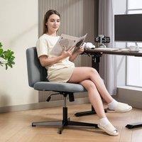 okwish Office Chair Height Adjustable with metal base grey