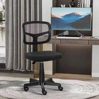 okwish Office Chair Armless with mesh back Black