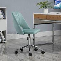 okwish Office Chair Swivel Velvet with Scallop Back Green in Mint