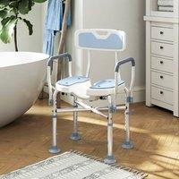 okwish Shower Chair Adjustable Height with Arms Blue