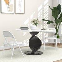 okwish Folding Chairs Set of 2 with Cushioned Seats White
