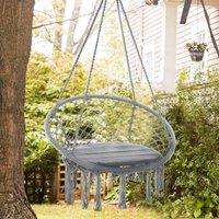 okwish Hanging Chair with metal frame grey