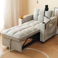 okwish Sofa with storage & metal frame dark grey velvet