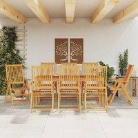 Berkfield Home 9 Piece Garden Dining Set Solid Wood Acacia in Brown