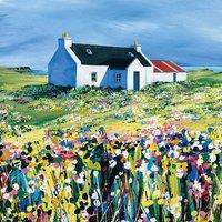 Avril Thomson Smith Fields Of Yellow Framed Canvas Print