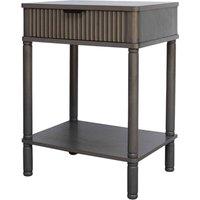 Hill Interiors Reed Collection 1 Side Table in Grey