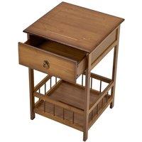 SPETLEK 2 Tiers Bamboo Bedside Table in Brown | Size: 0.6m2