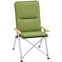 VOGREX Padded Camp Chair Outdoor High Back Folding Recliner with Bag Green