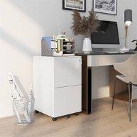 EONLION White-2-Drawer Vertical Filing Cabinet in White | Size: 100 cm