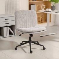EONLION Cross Desk Chair with Wheels in Beige | Size: 100 cm