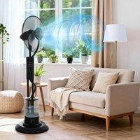 Kelvenix 16 Pedestal Fan with Misting System in Black