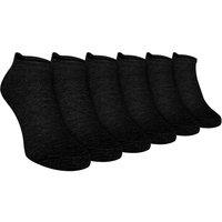 Sock Snob Men's 6 Pack Cotton Trainer Socks Breathable Sports Ankle Socks in Black | Size: 12-3