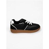 IKRUSH Women's Saoirse Retro Style Trainers in Black | Size: 6