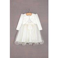 UK Flower Girl Boutique Girl's Baby Princess Dress & Bolero - Ivory | Size: 9-12 m